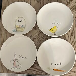 Set of Four Easter Themed Plates